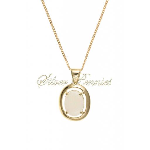 9ct Gold Opal Necklace