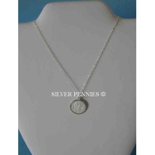 Sterling St Christopher Necklace 16 Inch