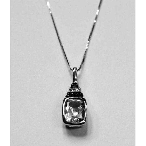 White Gold Topaz, Black And White Diamonds