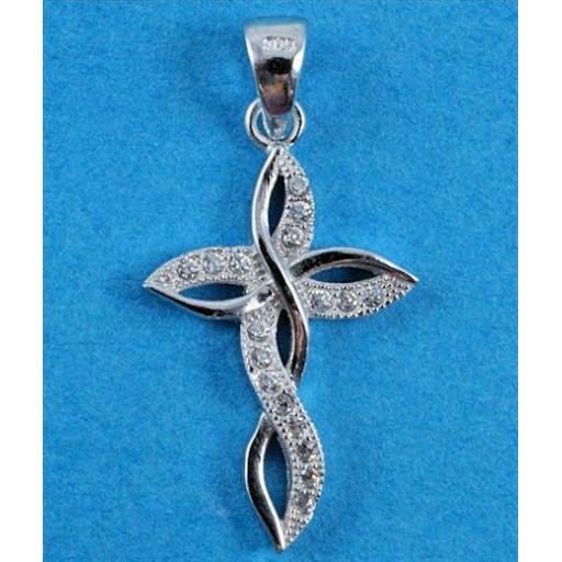 Cubic Zirconia Cross Necklace
